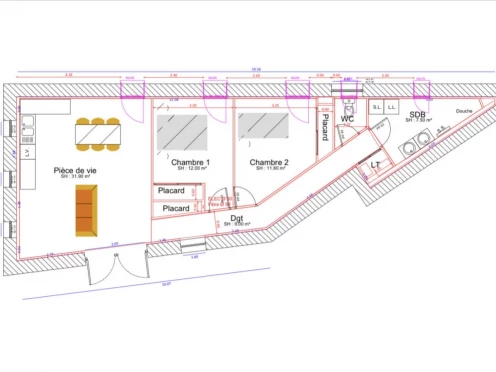 Appartement à  Chambéry (73000), 3 pièces